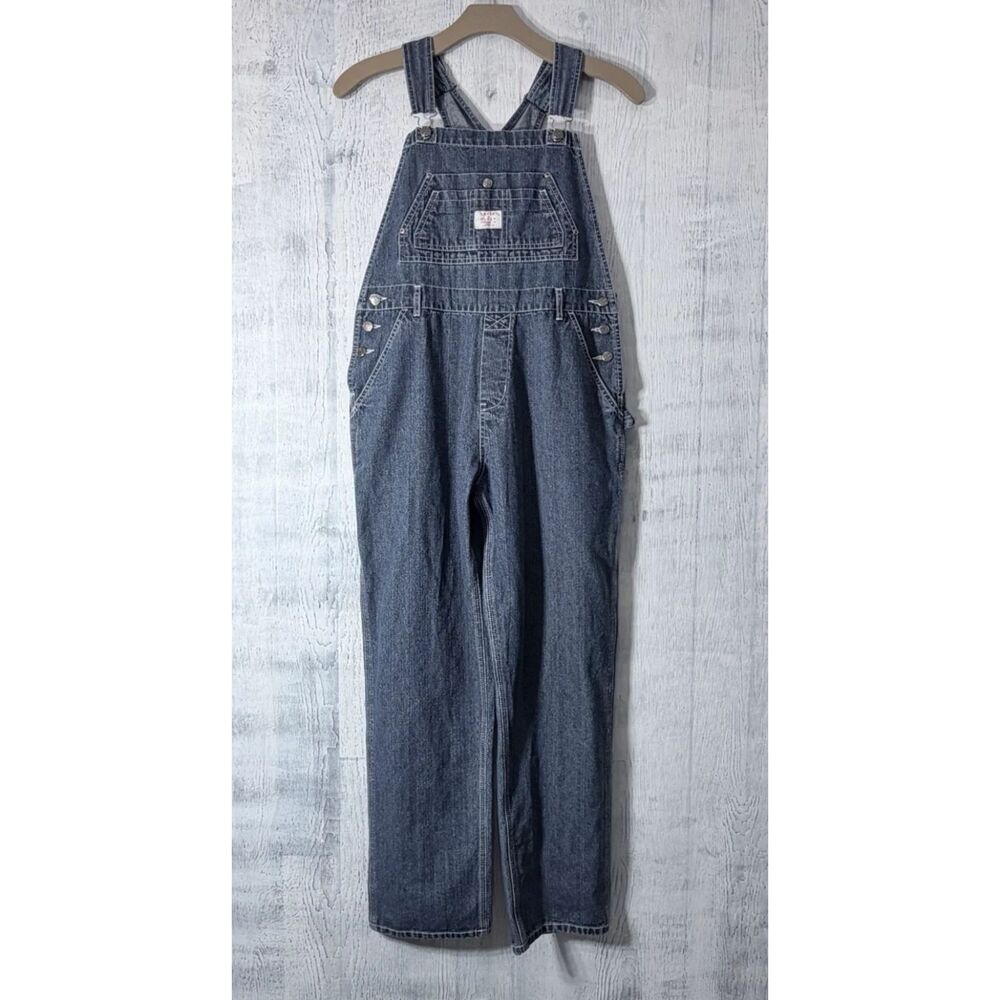 Lakin Mckey Trading Co Denim Overalls Dark Wash Bib Carpenter Womens Sz 14L